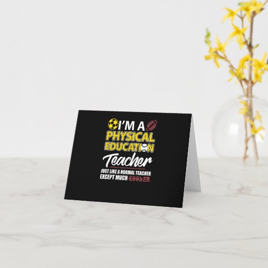 Funny Physical Bildung PE Lehrer Bewertung D Karte (Gelbe Blume)