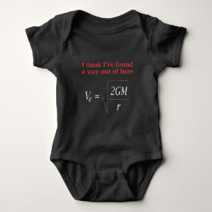 Funny Physical Joke Escape Velocity Gravity Scienc Baby Strampler