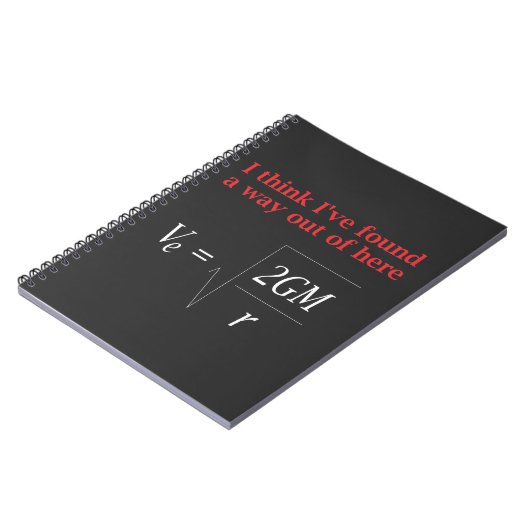 Funny Physical Joke Escape Velocity Gravity Scienc Notizblock (Linke Seite)