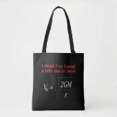Funny Physical Joke Escape Velocity Gravity Scienc Tasche (Vorderseite)
