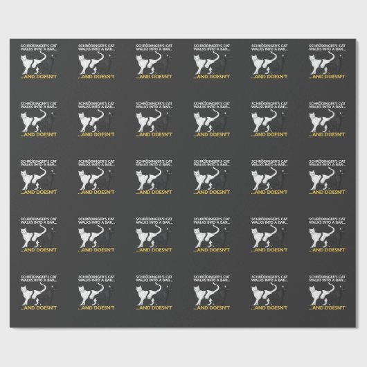 Funny Physical Science Schroedingers Cat Geschenkpapier (Flach)