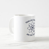 Funny Physical Teacher denken wie ein Proton Kaffeetasse (Vorderseite Links)