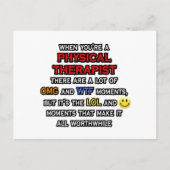 Funny Physical Therapist ... OMG WTF LOL Postkarte (Vorderseite)