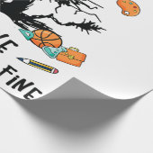 Funny Physical Velociraptor Distance Raptor über T Geschenkpapier (Ecke)