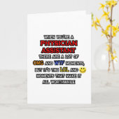 Funny Physician Assistant ... OMG WTLOL Karte (Gelbe Blume)