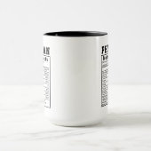 Funny Physician Nutrition Fakten Mitarbeiter Mitar Tasse (Zentrum)