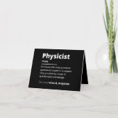 funny physicist definition wizard scientist physic dankeskarte (Vorderseite)