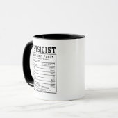 Funny Physicist Nutrition Fakten Mitarbeiter Mitar Tasse (Vorderseite Links)