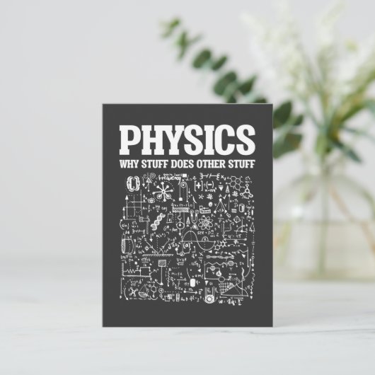 Funny Physicists Lehrer Physik Postkarte (Stehend Vorderseite)