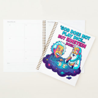 Funny Physics Agenda - Einstein Plays Dice - Scien Planer