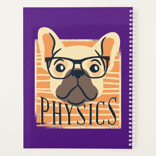Funny PHYSICS Französisch Bulldog Science Teacher Planer (Rückseite)