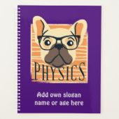 Funny PHYSICS Französisch Bulldog Science Teacher Planer (Vorderseite)