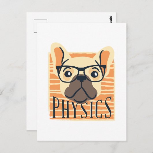 Funny PHYSICS Französisch Bulldog Science Teacher Postkarte (Vorne/Hinten)