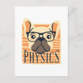 Funny PHYSICS Französisch Bulldog Science Teacher Postkarte (Vorderseite)
