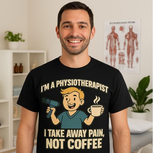 Funny Physiotherapeut Coffee Lover Design T-Shirt