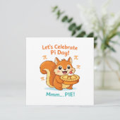 Funny Pi Day Animal with Pie – Math Lover Gift (Stehend Vorderseite)