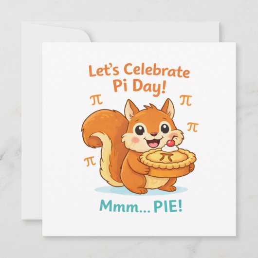 Funny Pi Day Animal with Pie – Math Lover Gift (Vorderseite)