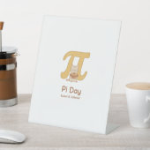 Funny Pi Day Animal with Pie – Math Lover Gift Sockelschild (In SItu)