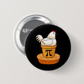 Funny Pi Day - Chicken Pot Pie - Mathematik Button (Vorne & Hinten)