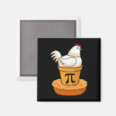 Funny Pi Day - Chicken Pot Pie - Mathematik Magnet (Vorderseite/Rückseite)
