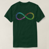 Funny Pi Day Math Digits Pi Infinity Rainbow T-Shirt (Design vorne)
