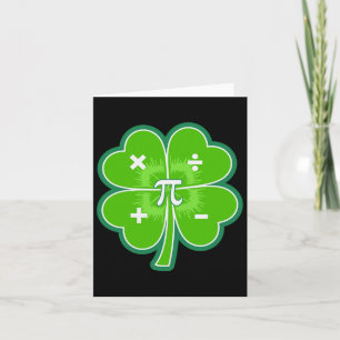Funny Pi Day Math Patricks Day Kleeblatt Grün Karte