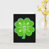 Funny Pi Day Math Patricks Day Kleeblatt Grün Karte (Gelbe Blume)