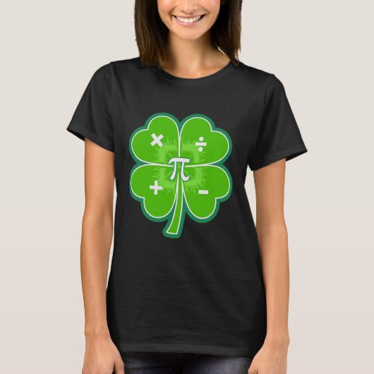 Funny Pi Day Math Patricks Day Kleeblatt Grün T-Shirt (Vorderseite)