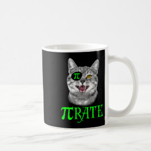 Funny Pi Day Math Science Cat Pirate Color Kaffeetasse