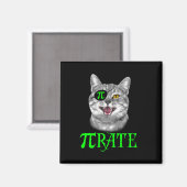 Funny Pi Day Math Science Cat Pirate Color Magnet (Vorderseite/Rückseite)