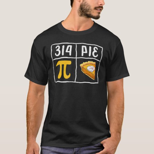 Funny Pi Day Mathematiker Shirts, Pi Symbol Pie T-Shirt (Vorderseite)