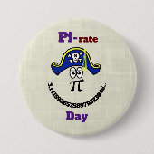 Funny Pi Day Pirate Button (Vorderseite)