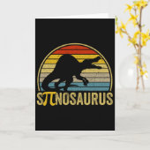 Funny Pi Day Pun - Spinosaurus Dinosaur Math Teach Karte (Gelbe Blume)
