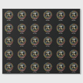 Funny Pi Day Spiral Numbers Cool mathematisch Geschenkpapier (Flach)