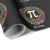 Funny Pi Day Spiral Numbers Cool mathematisch Geschenkpapier (Rolleneckpunkt)