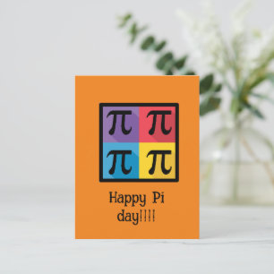 Funny Pi Day Vintager Nerd Geek Pie 3,14 niedlich Postkarte