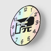 Funny Pi griechisches Buchstabensymbol Runde Wanduhr (Winkel)