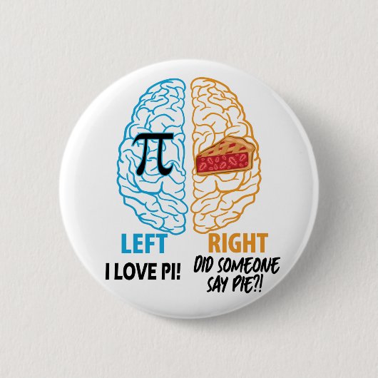 Funny Pi Links Hirngespinst Button (Vorderseite)