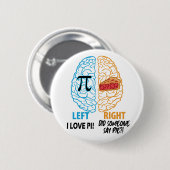 Funny Pi Links Hirngespinst Button (Vorne & Hinten)