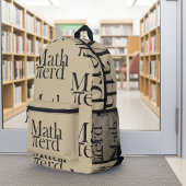 Funny Pi Math Nerd Science Teacher Light Brown Bedruckter Rucksack