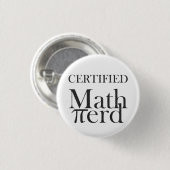 Funny Pi Math Nerd Science Teacher Schwarz-weiß Button (Vorne & Hinten)