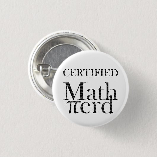 Funny Pi Math Nerd Science Teacher Schwarz-weiß Button (Vorne & Hinten)
