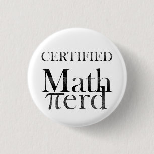 Funny Pi Math Nerd Science Teacher Schwarz-weiß Button