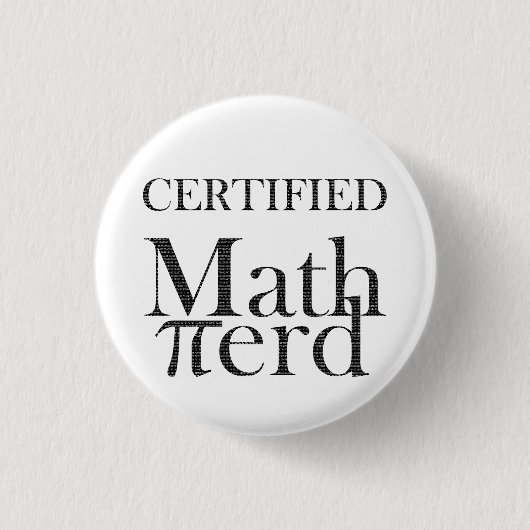 Funny Pi Math Nerd Science Teacher Schwarz-weiß Button (Vorderseite)
