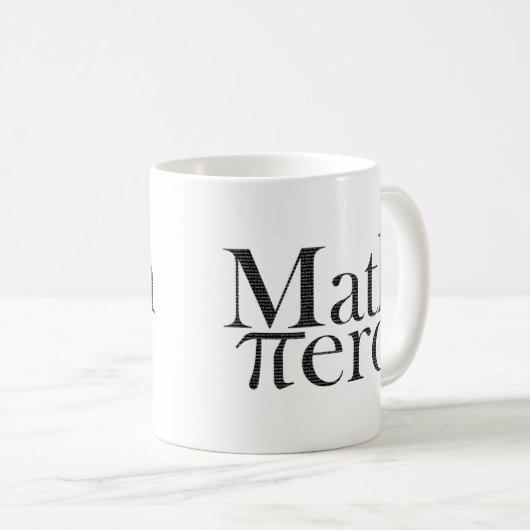 Funny Pi Mathe Nerd Science Teacher Black and Whit Kaffeetasse (VorderseiteRechts)