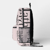 Funny Pi Mathe Nerd Science Teacher Pale Pink Bedruckter Rucksack (Rechts)