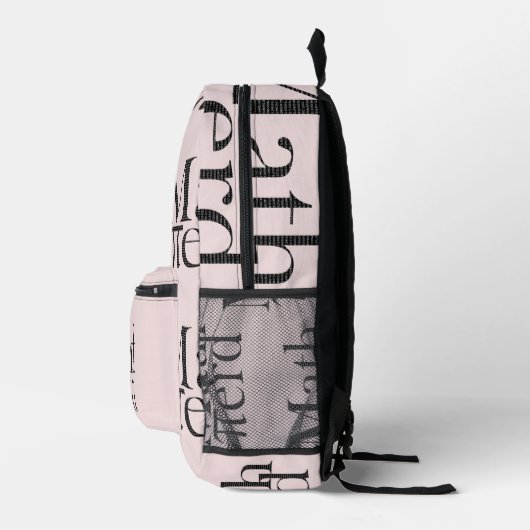 Funny Pi Mathe Nerd Science Teacher Pale Pink Bedruckter Rucksack (Rechts)