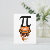 Funny pi pirate halloween postkarte (Stehend Vorderseite)