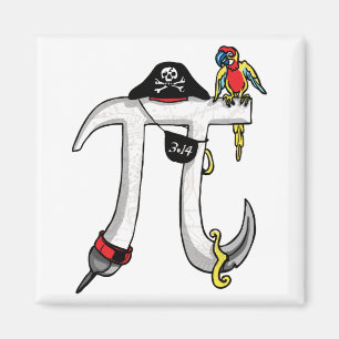 Funny Pi rate Pi Day Spaß Magnet