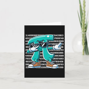 Funny Pi Symbol Dabbing Kinder Jungen Jugend Mathe Karte